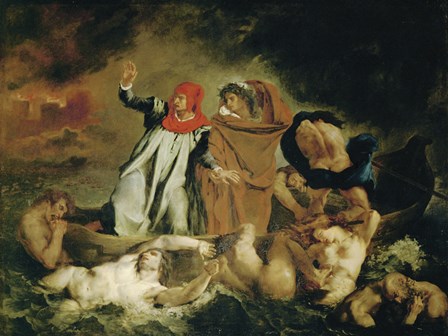 Dante and Virgil, 1822 by Eugene Delacroix art print