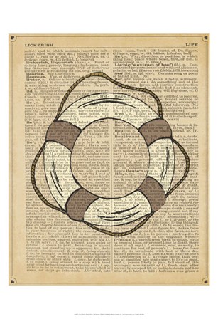 Nautical Series - Life Preserver by Sparx Studio art print