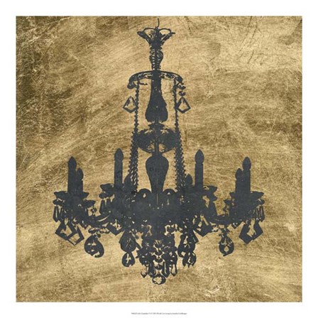 Gilt Chandelier VI by Jennifer Goldberger art print