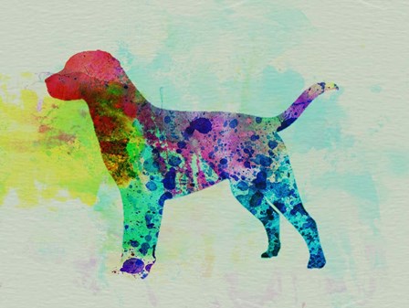 Labrador Retriever Watercolor by Naxart art print