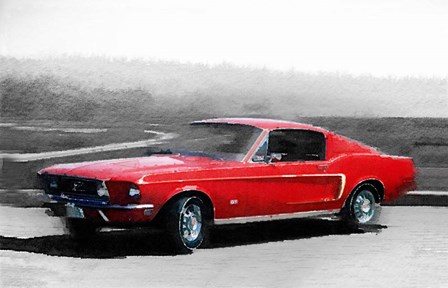 1968 Ford Mustang by Naxart art print