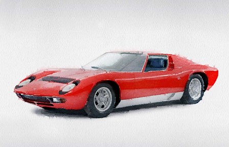 1969 Lamborghini Miura P400 S by Naxart art print