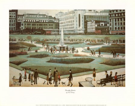 Piccadilly Gardens by Lawrence Stephen Lowry art print