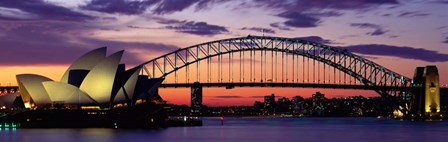 Sydney Harbor Bridge At Sunset,  Australia by Panoramic Images art print