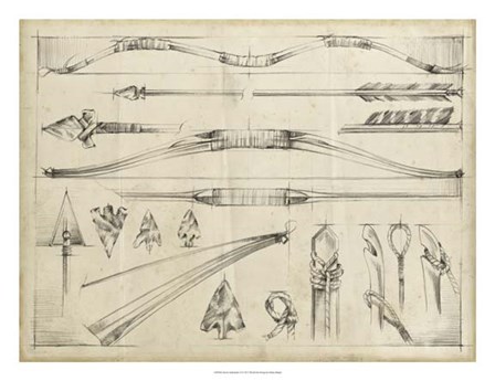 Arrow Schematic II by Ethan Harper art print