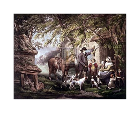 Evening or the Sportsman&#39;s Return [L] by George Morland art print