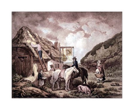 Thatchers by George Morland art print