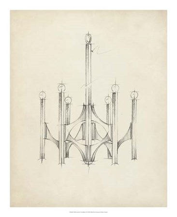 Mid Century Chandelier II by Ethan Harper art print