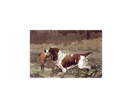 Springer and Pheasant (Small) by Reuben ward Binks art print