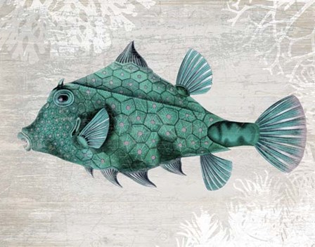 Turquoise Turret Fish by Fab Funky art print