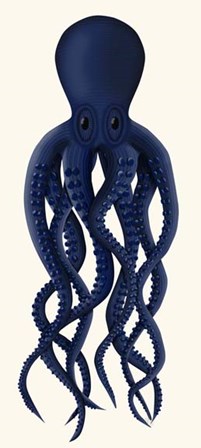 Giant Octopus Blue by Fab Funky art print