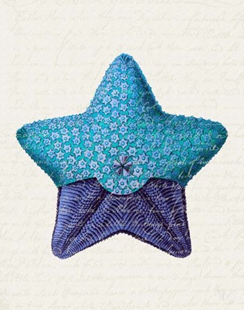 Starfish in Shades of Blue a by Fab Funky art print