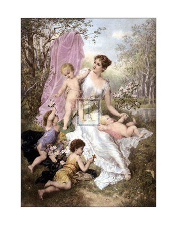 Maternal Bliss by Franz Lefler art print