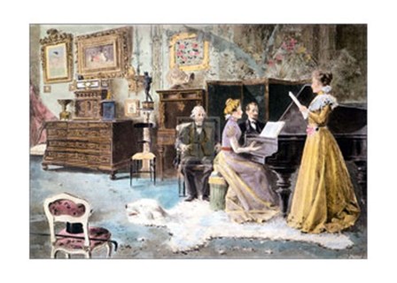 Rehearsal At Meyerbeers Home by A Pavoni art print