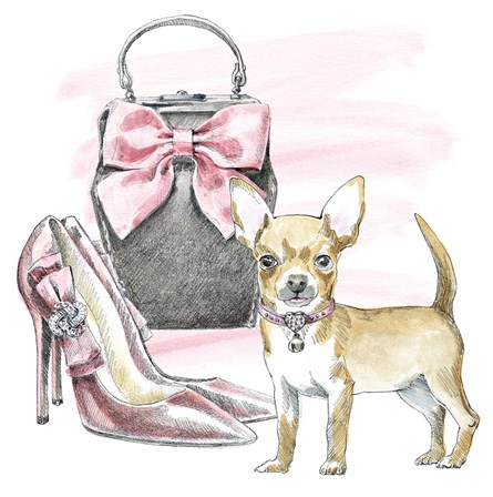 Glamour Pups I by Beth Grove art print