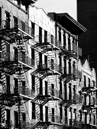 Fire Escapes in Manhattan, NYC by Julian Lauren art print