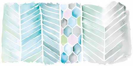 Watercolor Chevron Bright by Wild Apple Portfolio art print