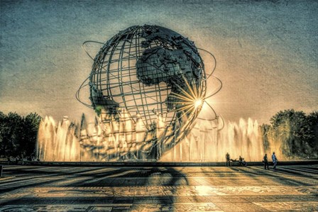 Sun Setting Behind Unisphere by Franklin Kearney art print