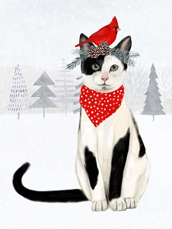 Christmas Cats &amp; Dogs VI by Victoria Borges art print