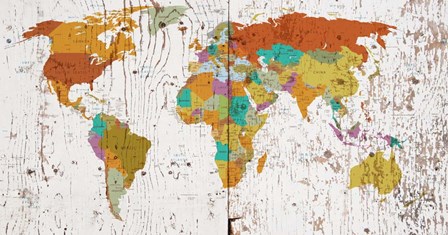 World Map VIII by Irena Orlov art print