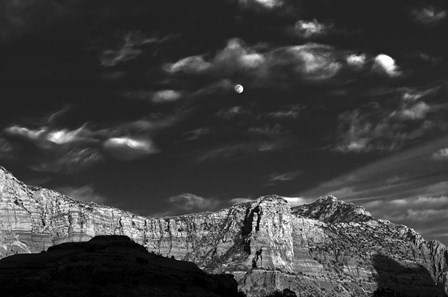 Moon Over The Red Rocks Sedona Arizona 3 by Tom Brossart art print