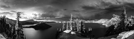 Crater Lake Black &amp; White by Duncan art print