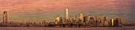 NYC Panoramic At Sunset 5 by Franklin Kearney art print