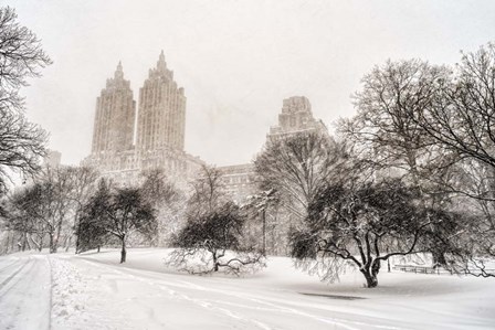 Blizzard In Central Park by Franklin Kearney art print